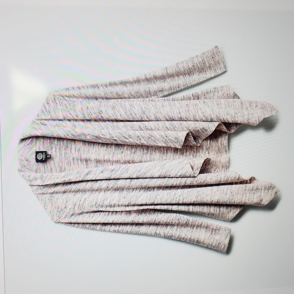 BOBEAU Wallace Brushed Cardigan Grey/light pink  XXL  Asymmetric